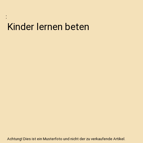 Kinder lernen beten
